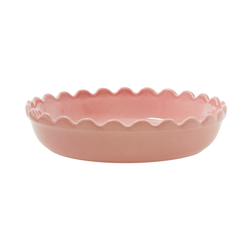 Small Round Stoneware Oven Dish - Soft Pink - Rice By Rice