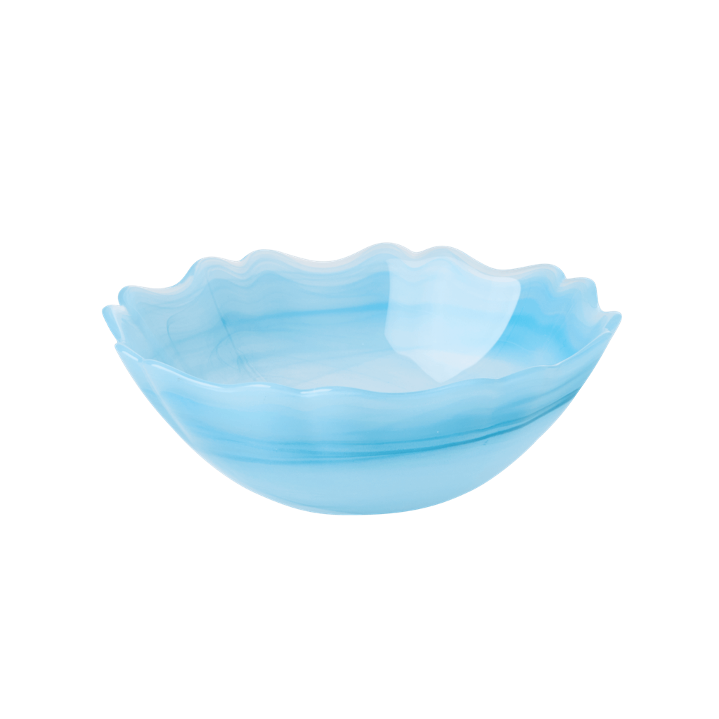 Alabaster Glass Bowl | Sky Blue - Set of 6 - Rice By Rice