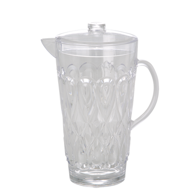 Acrylic Jug with Swirly Embossed Detail Clear - Large - Rice By Rice