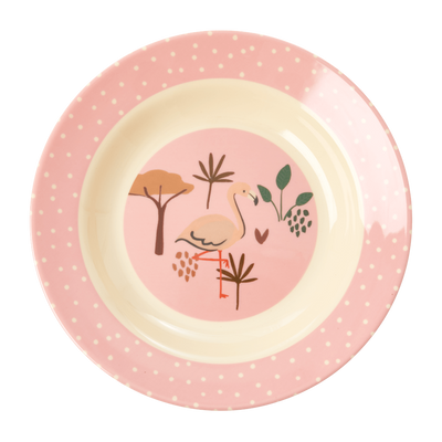 Melamine Kids Bowl | Pink Jungle Animals Print - Rice By Rice