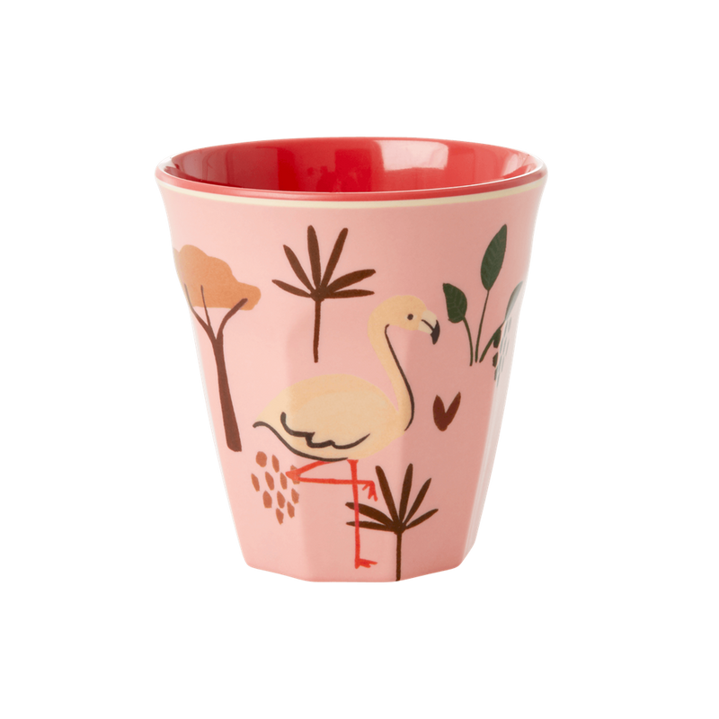 Melamine Cup - Small | Pink Jungle Animals Print - Rice By Rice