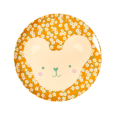 Melamine Kids Lunch Plate | Teddy Print - Rice By Rice