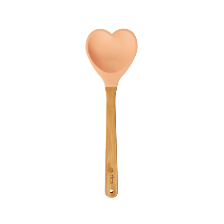 Kitchen Silicone Spoon in Heart shape | Apricot - Rice By Rice