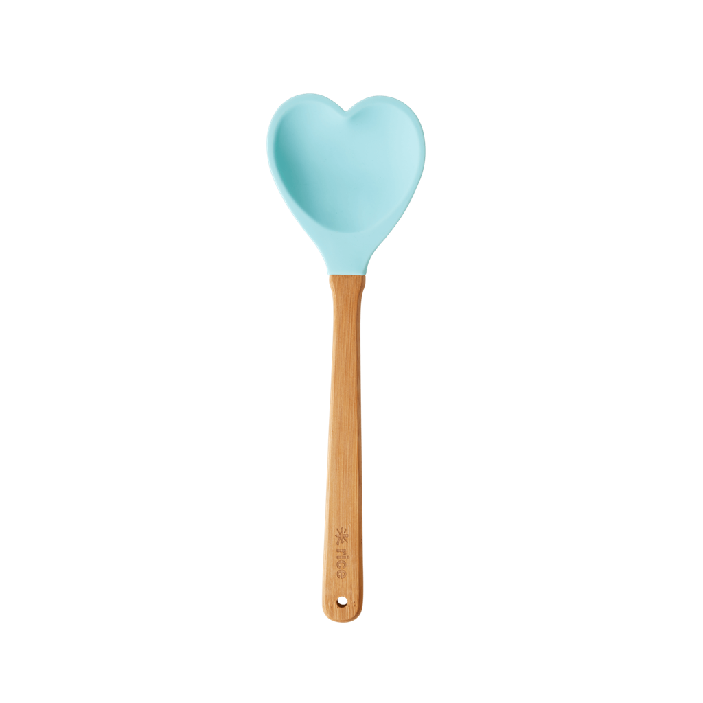 Kitchen Silicone Spoon in Heart shape | Mint - Rice By Rice