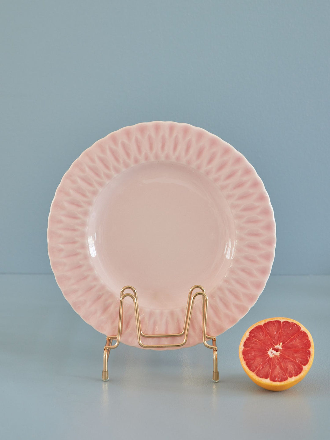 Ceramic Dinner Plate - Pink. Set of 6 plates - Rice By Rice