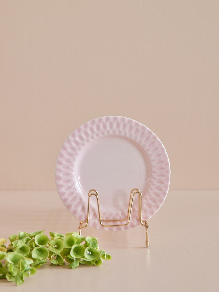 Ceramic Lunch Plate - Pink. Set of 6 plates - Rice By Rice