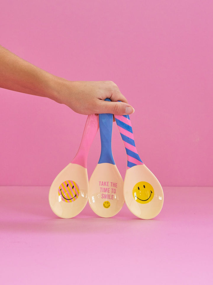 Melamine Salad Spoon - Multi - Smiley® - Rice By Rice