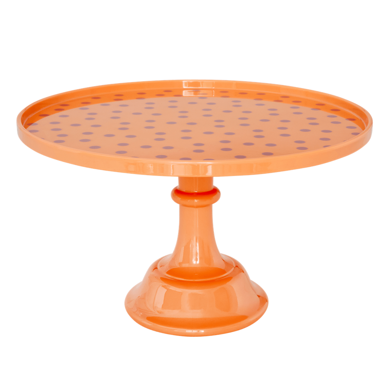 Melamine Cake Stand | Lavender Dots Print - Rice By Rice