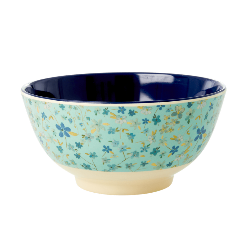 Melamine Medium Bowl | Blue Floral - Rice By Rice