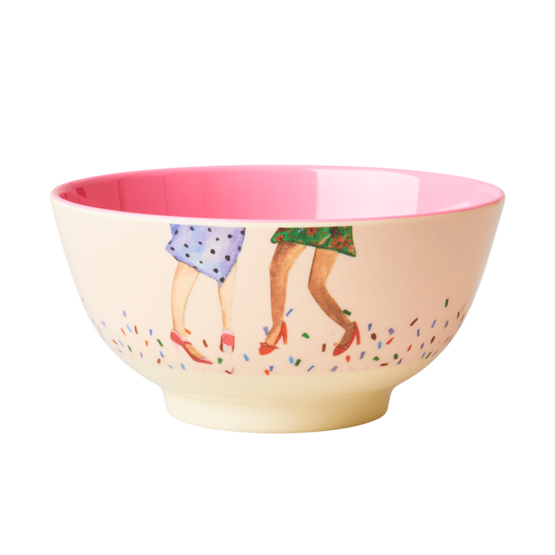 Melamine Medium Bowl | Dancing Legs Print - Rice By Rice