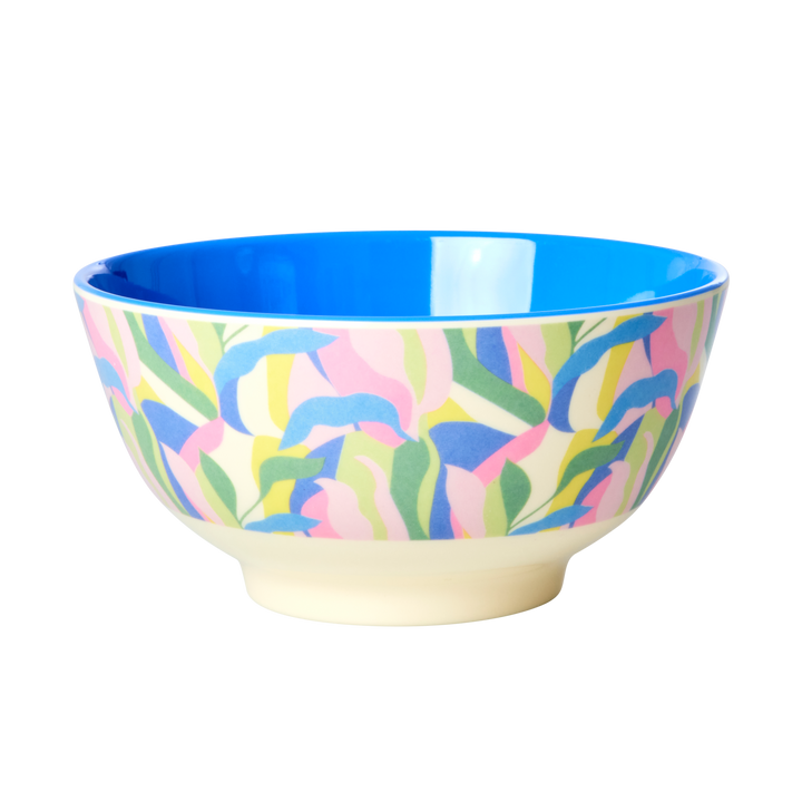 Medium Melamine Bowl - Blue - Jungle Fever Print - Rice By Rice