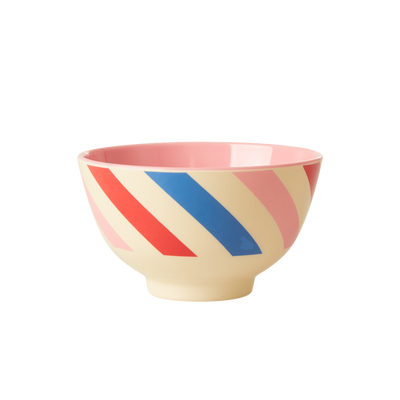 Melamine Small Bowl | Candy Stripes Print - Rice By Rice