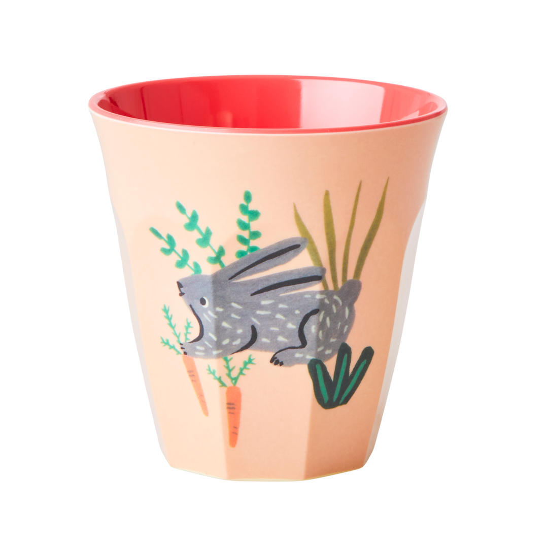 Melamine Kids Cups in Blue Farm Prints - Small - 6 pcs. in Gift Box - Rice By Rice