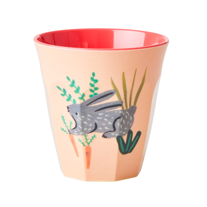 Melamine Kids Cups in Blue Farm Prints - Small - 6 pcs. in Gift Box - Rice By Rice