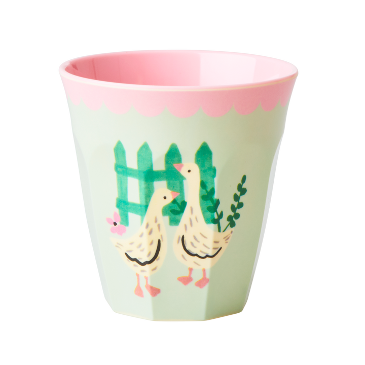 Melamine Kids Cups in Pink Farm Prints - Medium - 6 pcs. in Gift Box - Rice By Rice