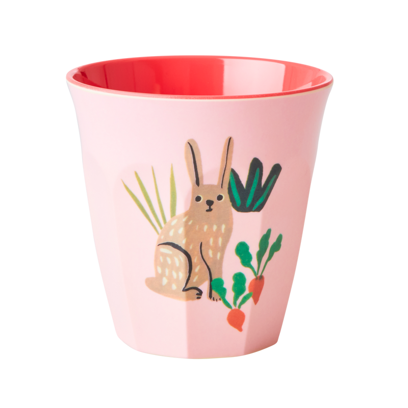 Melamine Kids Cups in Pink Farm Prints - Small - 6 pcs. in Gift Box - Rice By Rice