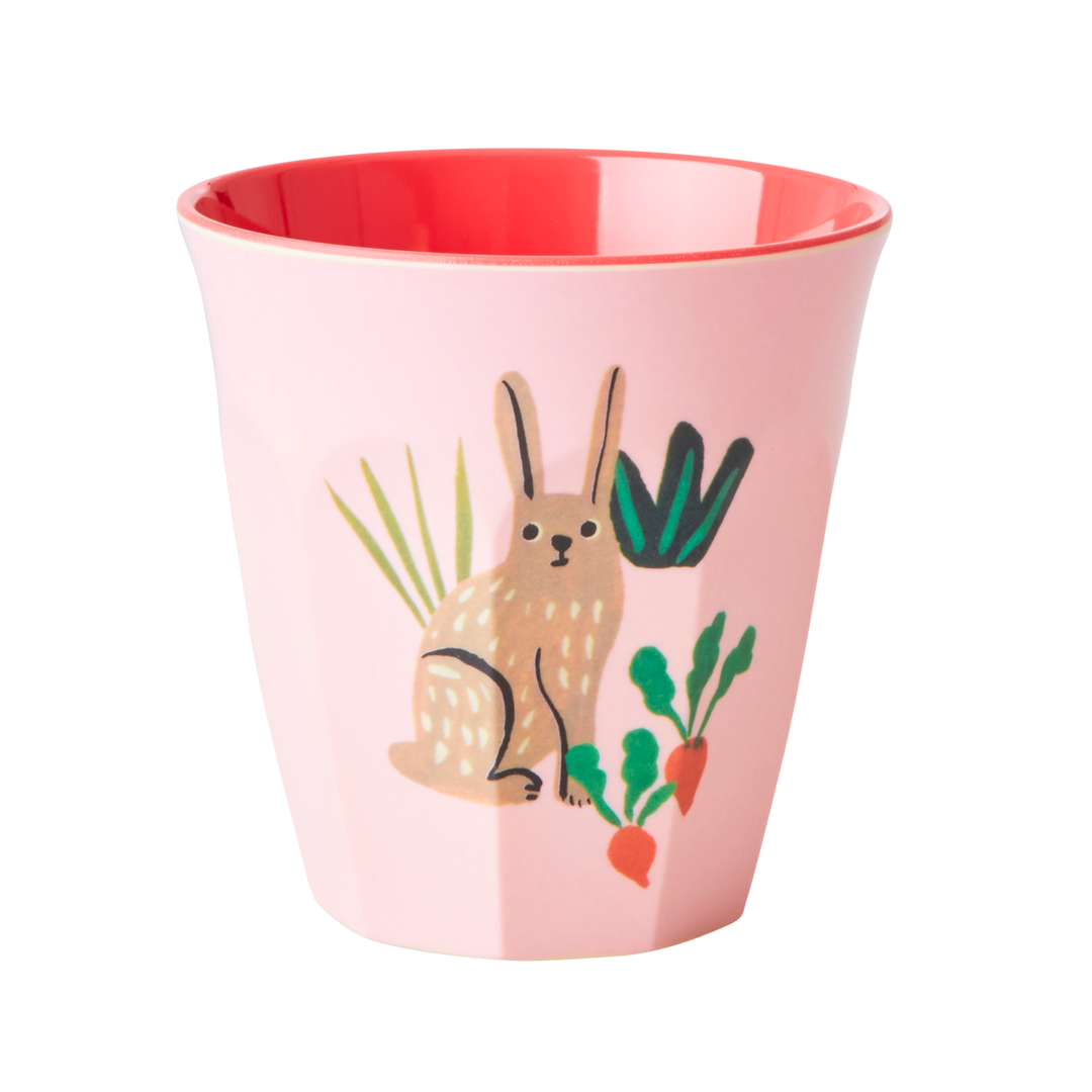 Melamine Kids Cups in Pink Farm Prints - Medium - 6 pcs. in Gift Box - Rice By Rice