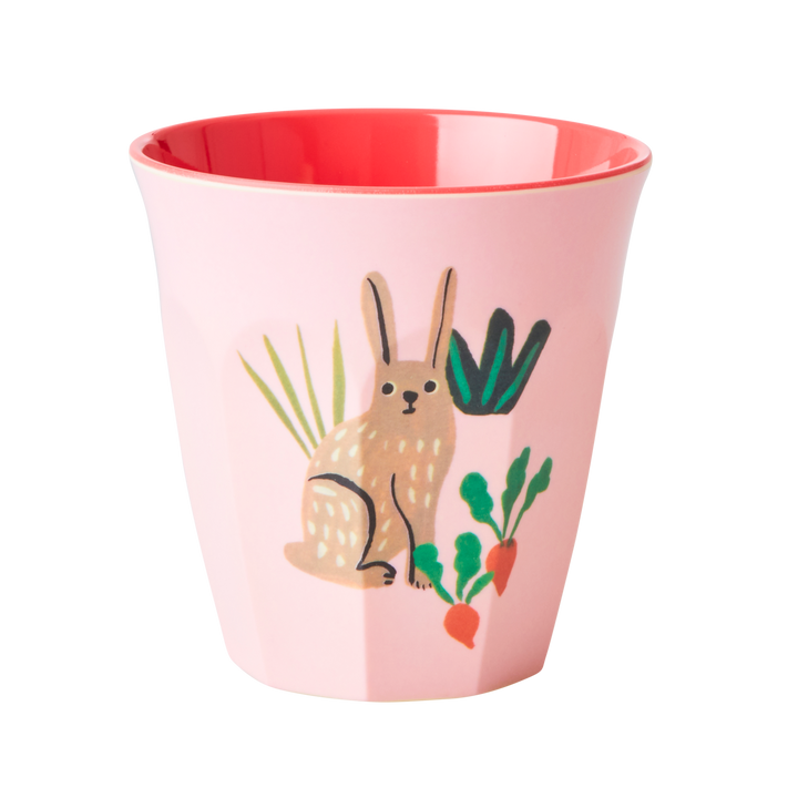 Melamine Kids Cups in Pink Farm Prints - Medium - 6 pcs. in Gift Box - Rice By Rice