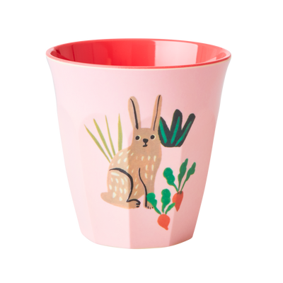 Melamine Kids Cups in Pink Farm Prints - Medium - 6 pcs. in Gift Box - Rice By Rice