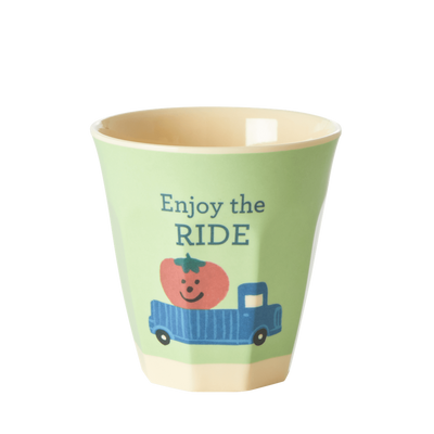 Melamine Kids Cups with Happy Cars Print - Small - 6 pcs. in Gift Box - Rice By Rice