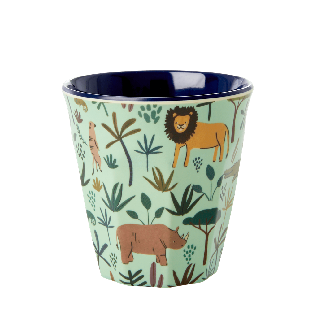 Melamine Cups with Assorted Jungle Print - Small - 6 pcs. in Gift Box - Rice By Rice