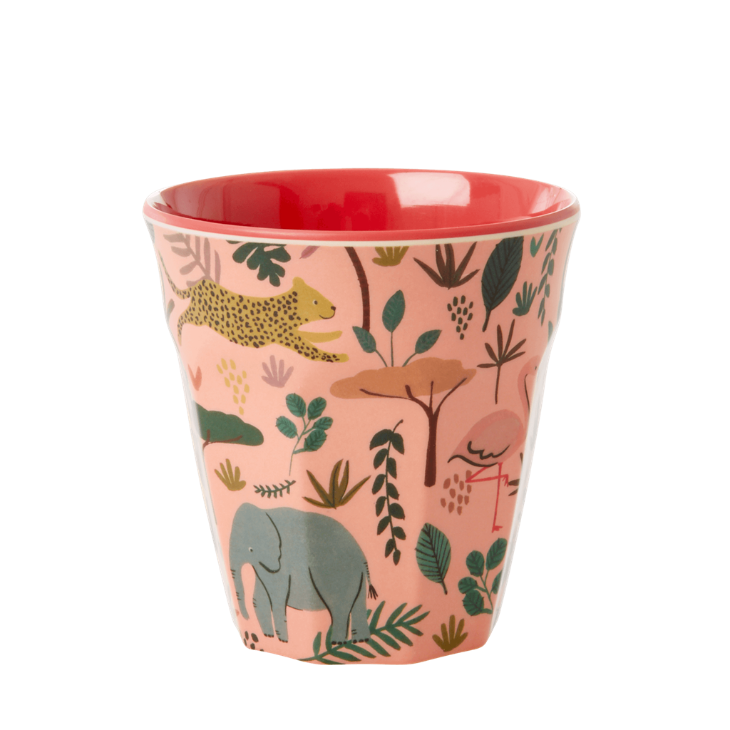 Melamine Cups with Assorted Jungle Print - Small - 6 pcs. in Gift Box - Rice By Rice