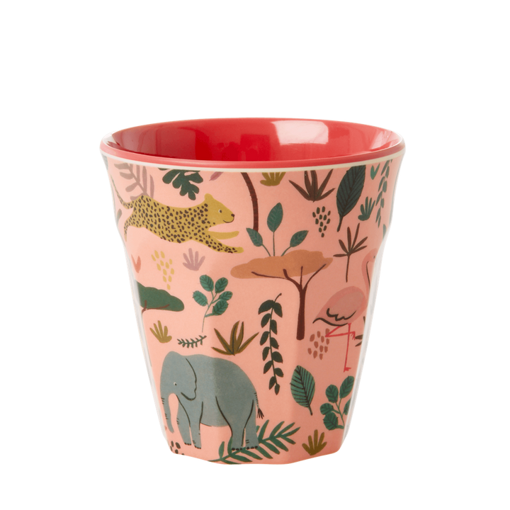 Melamine Cups with Assorted Jungle Print - Small - 6 pcs. in Gift Box - Rice By Rice