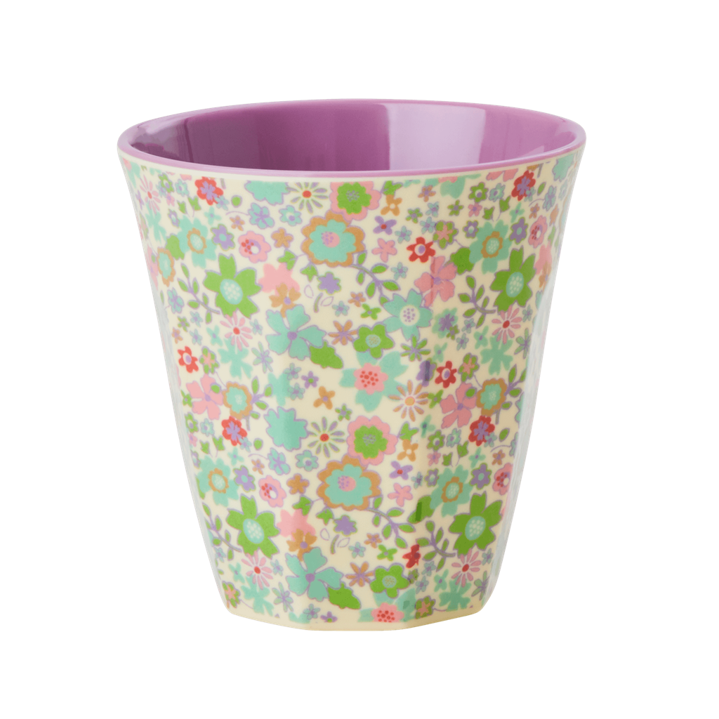 Medium Melamine Cup | Pastel Fall Floral Print - Rice By Rice