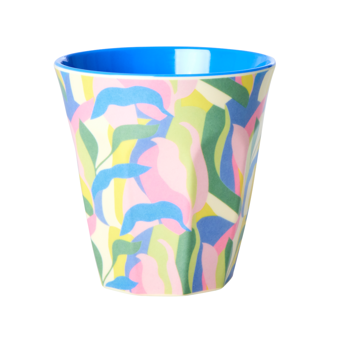 Medium Melamine Cup - Blue - Jungle Fever Print - Rice By Rice