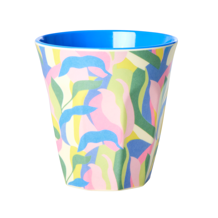 Medium Melamine Cup - Blue - Jungle Fever Print - Rice By Rice