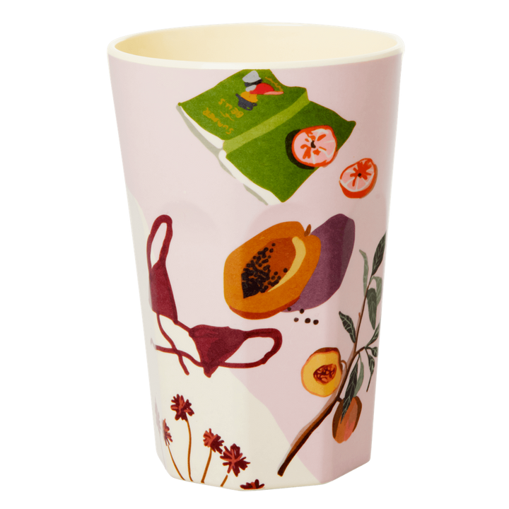 Melamine Cup - Tall | Australian Summer Print - Rice By Rice