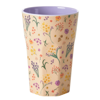 Melamine Cup - Tall | Wild Flower Print - Rice By Rice