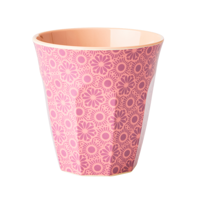 Set of 2 Medium Melamine Cups | Pink Marrakesh Print - Rice By Rice