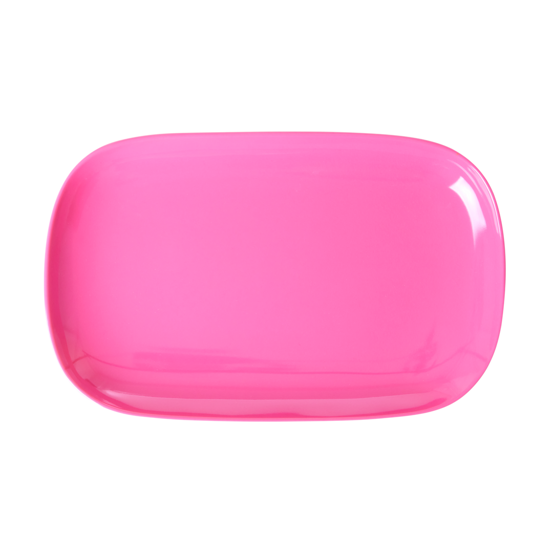 Medium Melamine Rectangular Plate | Light Fuchsia - Rice By Rice