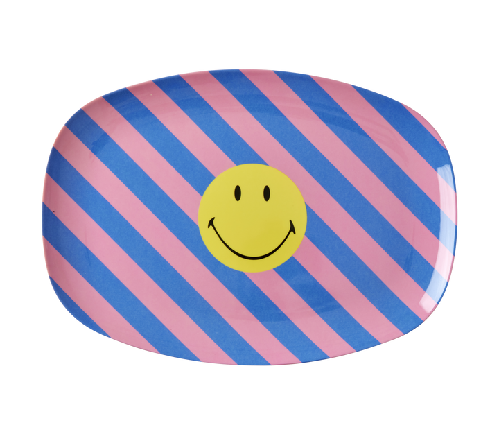 Melamine Rectangular Plate - Multi - Smiley® - Rice By Rice