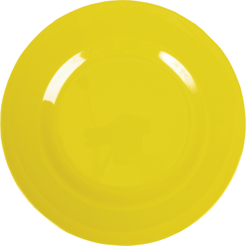Melamine Round Dinner Plate | Yellow - Rice By Rice