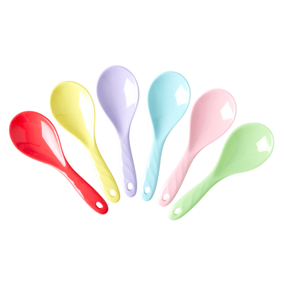 Melamine Salad Spoon 'Yippie Yippie Yeah' | Yellow - Rice By Rice