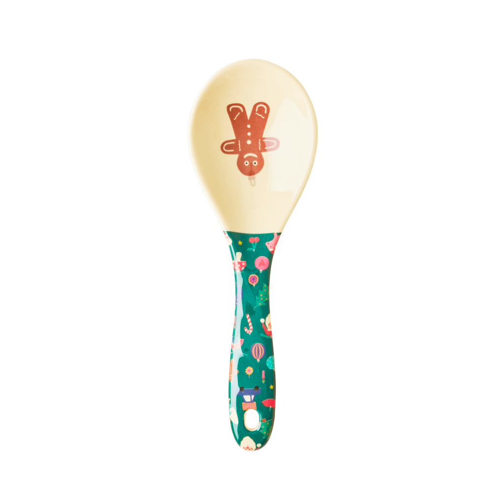 Melamine Salad Spoon | Christmas All Over Print - Rice By Rice