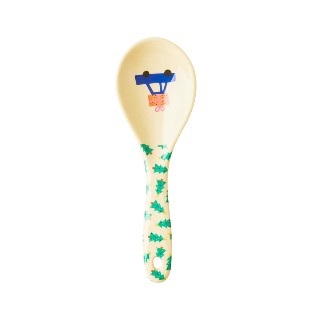 Melamine Salad Spoon | Christmas Tree Print - Rice By Rice