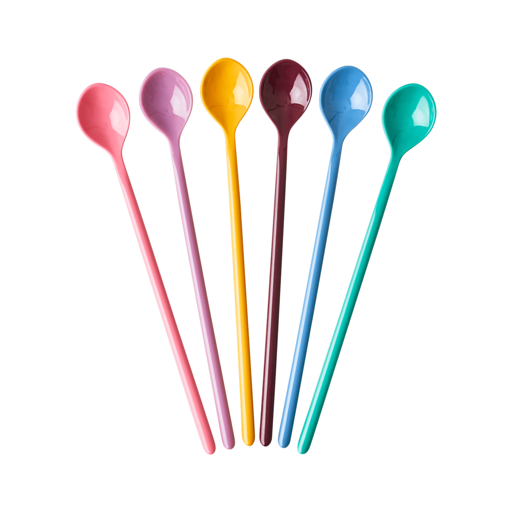 Melamine Latte Spoon - Dance it Out Colors - Bundle of 6 - Rice By Rice