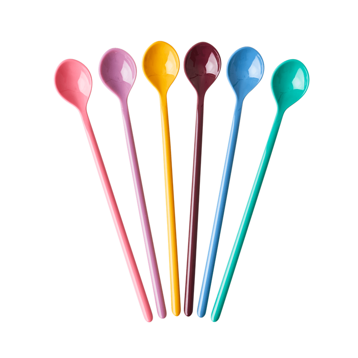 Melamine Latte Spoon - Dance it Out Colors - Bundle of 6 - Rice By Rice