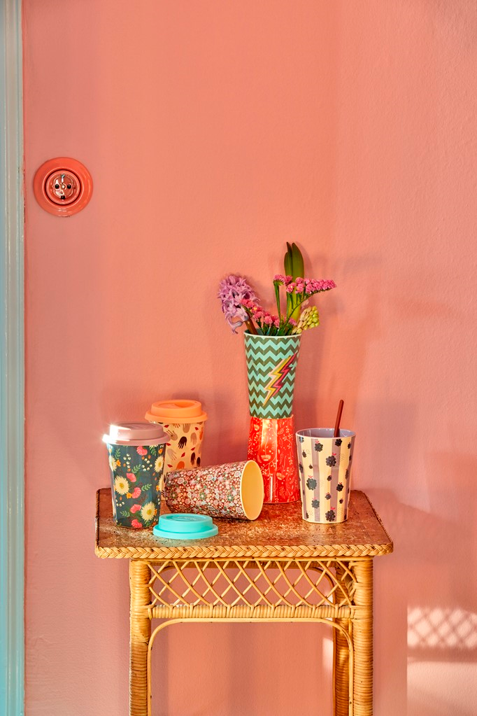 Melamine Cup - Tall | Hands and Kisses Print - Rice By Rice
