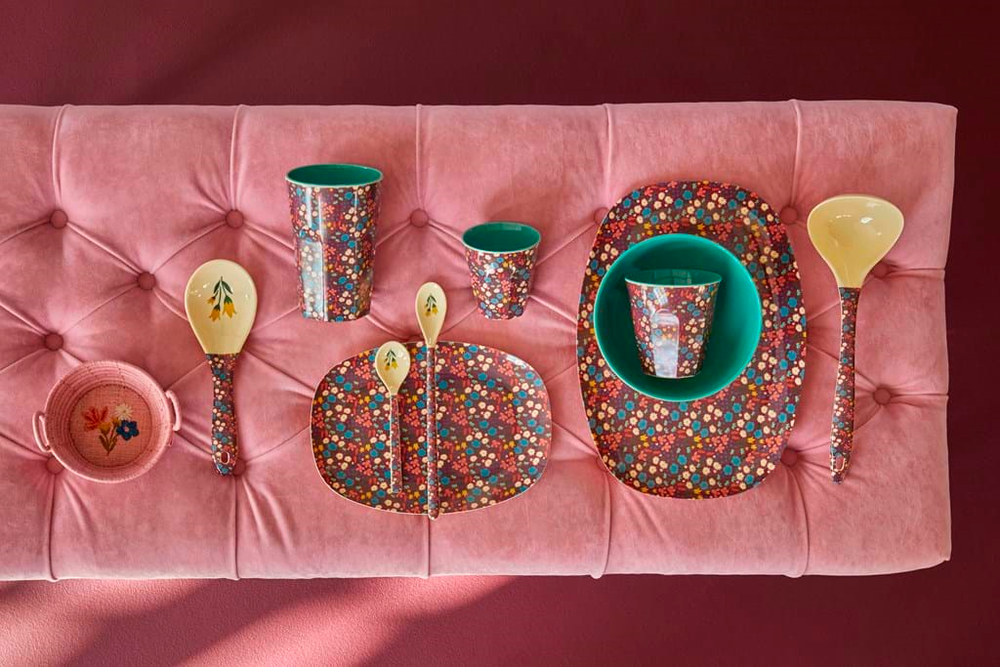 Melamine Salad Spoon | Poppies Print - Rice By Rice
