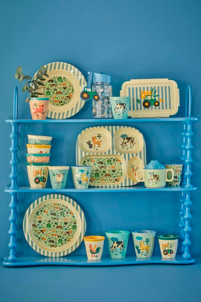 Melamine 2 Handle Baby Cup | Blue Farm - Rice By Rice