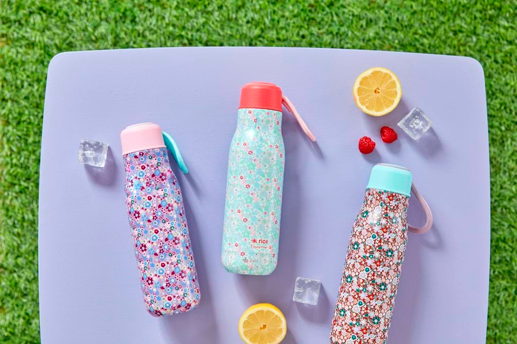 Stainless Steel Thermo Bottle | Floral Print - Rice By Rice