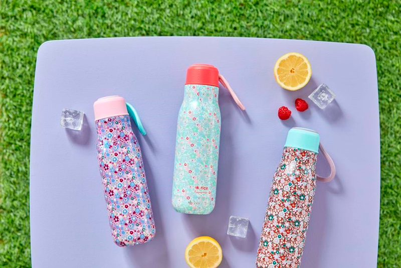 Stainless Steel Thermo Bottle | Floral Print - Rice By Rice