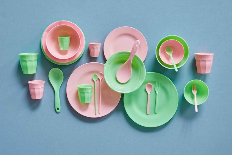 Melamine Lunch Plate | Neon Green - Rice By Rice