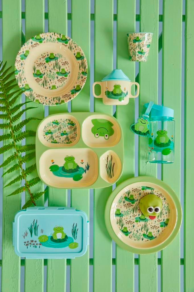 Melamine 2 Handle Baby Cup | Frog Print - Rice By Rice