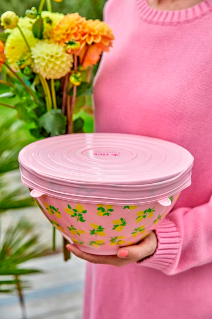 Rice Silicone Lid for Melamine Salad Bowl - Pink
