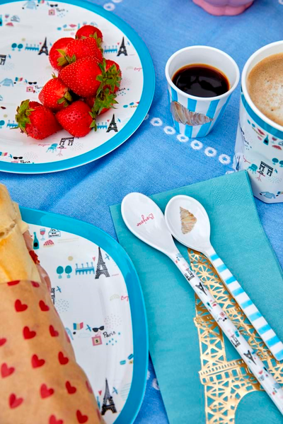 Melamine Lunch Plate | Paris Print - Rice By Rice